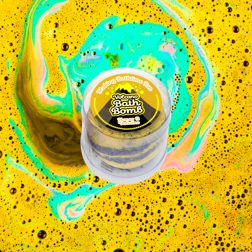 Bath Bomb Honey B Volcano Swirl