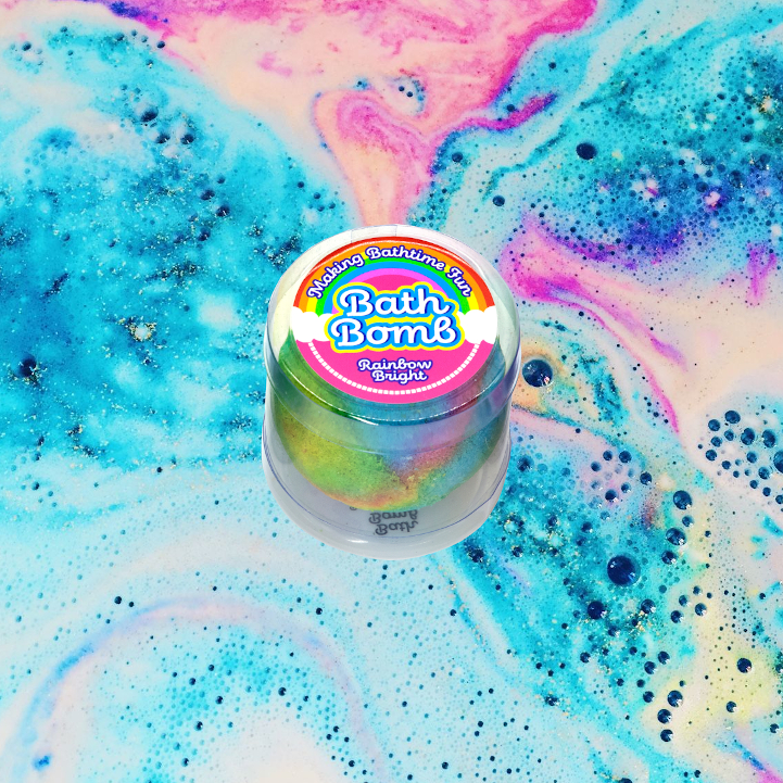 Bath Bomb Rainbow Bright Swirl
